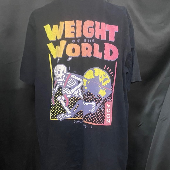 Vardagen‎ Weight of the World Graphic T-Shirt Skeleton Black XL - Picture 2 of 3